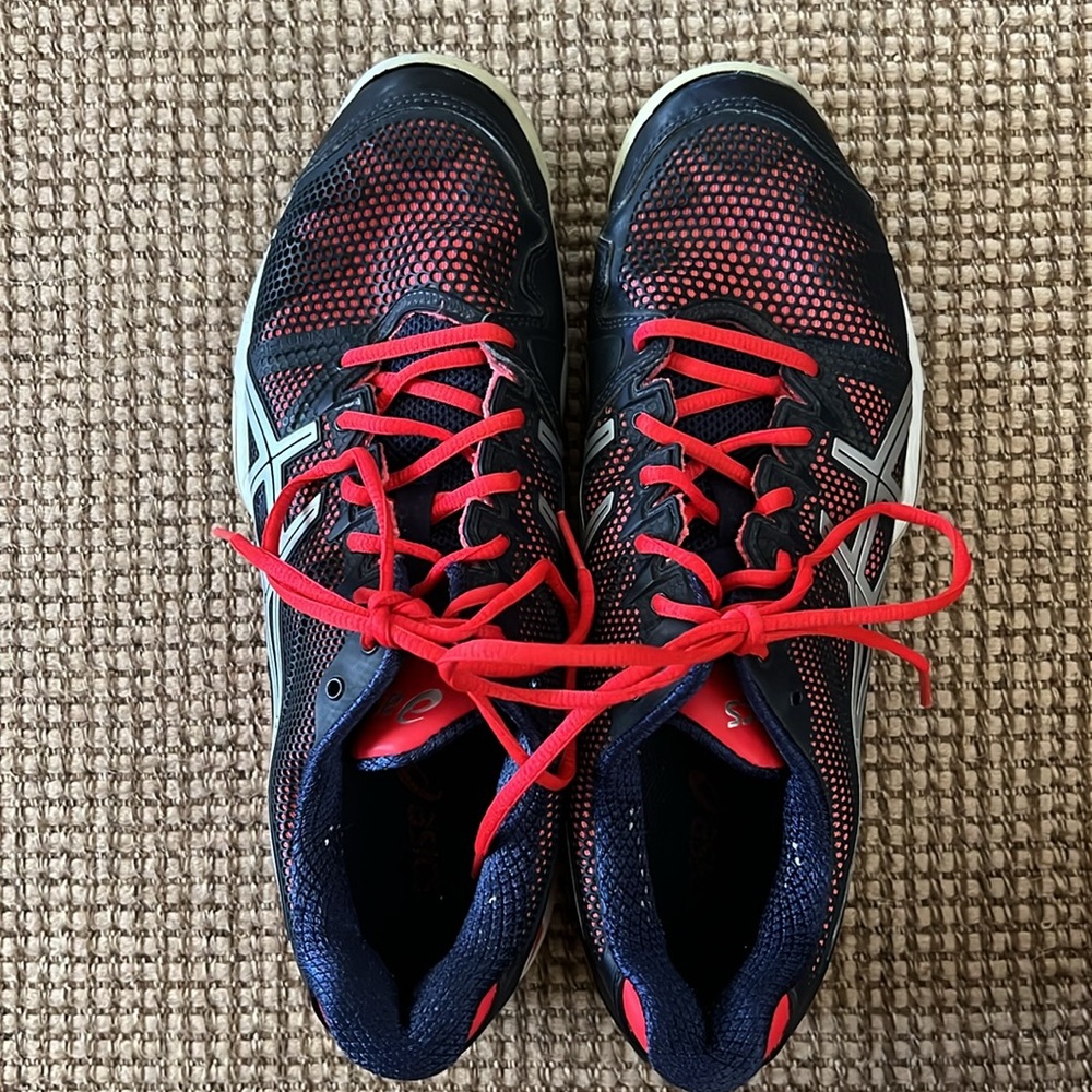 ASICS Gel Solution Speed. Blue and red. Womens 9 1/2.